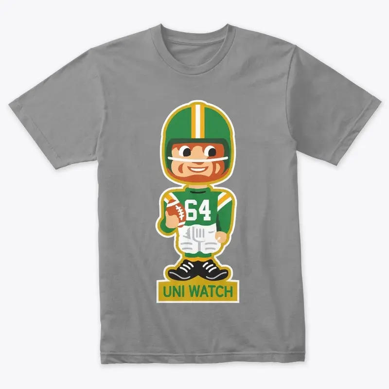 Uni Watch: Football Bobble (grey)